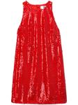 Платье мини с пайетками MSGM, красный - фото