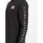 Лонгслив Alpha Industries Camo, черный - фото 6