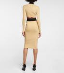 Ламе миди-юбка Prada, Oro - фото 3