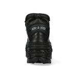 WALL106-S12 Ботинки Панк-рок Кожа Платформа New Rock, черный - фото 5