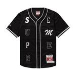 Джерси Supreme x Mitchell & Ness Patchwork Baseball Jersey 'Black' - фото