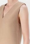 Платье Calvin Klein DOUBLEFACE V NECK MINI SHIFT, Amphora/Beige - фото 6