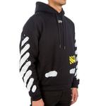 Толстовка men's splash ink graffiti stripe black Off-White, черный - фото 4