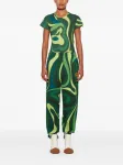 Футболка с абстрактным принтом PUCCI, зеленый - фото 2