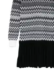Платье с плиссировкой в виде зигзага Missoni Kids, черный - фото 3
