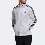 Куртка adidas Stripe Logo Micro Mark Printing Sports Training Hooded Jacket White, мультиколор - фото 3