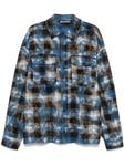 Рубашка в клетку Palm Angels, синий - фото