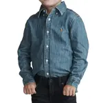 Детская джинсовая рубашка Polo Ralph Lauren, синий - фото 9