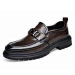 Мужские лоферы SHUPATE черно-коричневые - фото 7