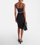 Джинсовый топ-бра Alaïa, Bleu Denim - фото 3