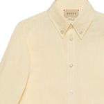 Детская рубашка Gucci, кремовый - фото 6