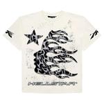 Футболка Hellstar Glitter P2P T-Shirt Black, кремовый - фото