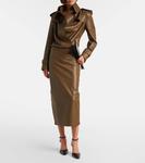 Юбка миди с завышенной талией Norma Kamali, Bark - фото 2