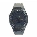 Часы Casio G-Shock Analog-Digital 2100 Series, арт. GA-2100-1A1, угольно-серый/черный со стразами - фото