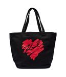 Сумка-шоппер женская Karl Lagerfeld двусторонняя с принтом, черный - фото