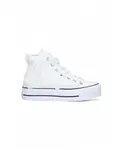 Высокие кеды на платформе из парусины Converse, белый - фото