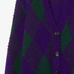 Кардиган женский Burberry, фиолетовый / зеленый - фото 4