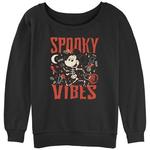Пуловер с графическим рисунком для подростков Disney's Mickey Mouse Skeleton Spooky Vibes, черный - фото