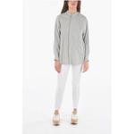 Серая хлопковая рубашка Woolrich, Gray - фото 4