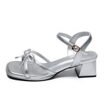 Сандалии женские Zhr, серебряный - фото