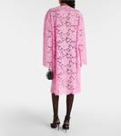 Кружевное платье миди Dolce&Gabbana, розовый - фото 3