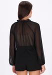 Блуза faina Button-down blouse, Black - фото 3