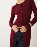 Glamorous длинный кардиган бордового цвета - фото 4