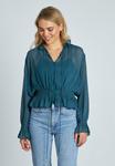 Блуза Alma en Pena Button-down blouse, Dark Blue/Dark-Blue Denim - фото 7