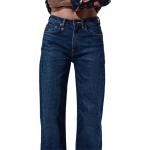 Джинсы прямого кроя с вышивкой R13, синий - фото 5