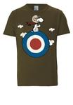 Футболка Logoshirt Peanuts Snoopy Pilot, оливковый - фото