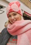 Шапка Next Beanie, Red Pink Argyle/Red - фото 2