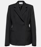 Блейзер из натуральной шерсти ALAÏA, черный - фото