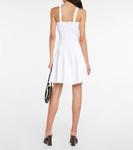 Мини-платье с вырезом халтер ALAÏA, белый - фото 3