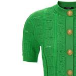 Свитер женский зеленый BALMAIN - фото