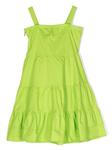 MSGM Kids платье с оборками, зеленый - фото 2