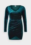 Платье ONLY Carmakoma CARDAIZA WRAP DRAPE DRESS, Teal Green/Teal - фото 4