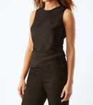 Топ Johansson Gather Detail Shell в черном цвете Ecru - фото 3