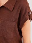 Bigdart Блузка в шоколадном цвете - фото 5