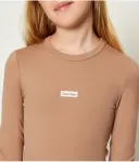 Платье с миланским стежкам Calvin Klein Jeans, бежевый - фото 4