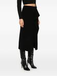 P.A.R.O.S.H. драпированная юбка миди, черный - фото 3