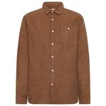 Рубашка с зигзагообразной структурой твила. Knowledgecotton Apparel, Chocolate Torte - фото