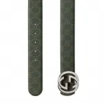 Reversible Gg Monogram Belt GUCCI, зеленый - фото 7