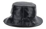 GUCCI Кожаная шляпа-ведро с монограммой, Black - фото