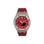 Часы Casio G-Shock Analog-Digital 2100 Series, арт. GA-2100-4A, красный/красный/серебро - фото