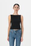 Топ CROP BOAT GAP, черный - фото