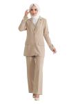 Брючный костюм MODAMIHRAM, бежевый - фото 3