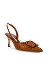 Туфли Maysli 70 Nappa Slingback Manolo Blahnik, Medium Brown - фото 2