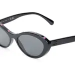 CHANEL Женские солнцезащитные очки Cat Eye, Black - фото 9