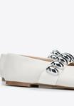 Балетки с ремешком на щиколотке FLATS WITH SHINY STRAP WITTCHEN, белый - фото 5