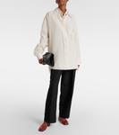 Квадратные кожаные балетки The Row, Rust - фото 3